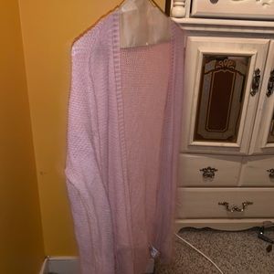 light pink cardigan